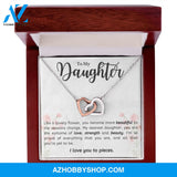 Daughter - Lovely Flower - Interlocking Hearts Necklace