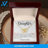 Daughter - Lovely Flower - Interlocking Hearts Necklace