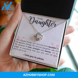 Daughter - Lovely Flower - Love Knot Necklace