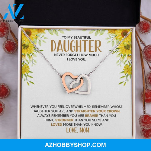 Daughter - Lovely Daughter - Interlocking Hearts Necklace