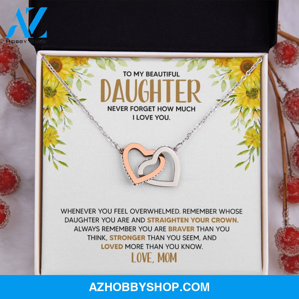 Daughter - Lovely Daughter - Interlocking Hearts Necklace