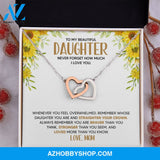 Daughter - Lovely Daughter - Interlocking Hearts Necklace