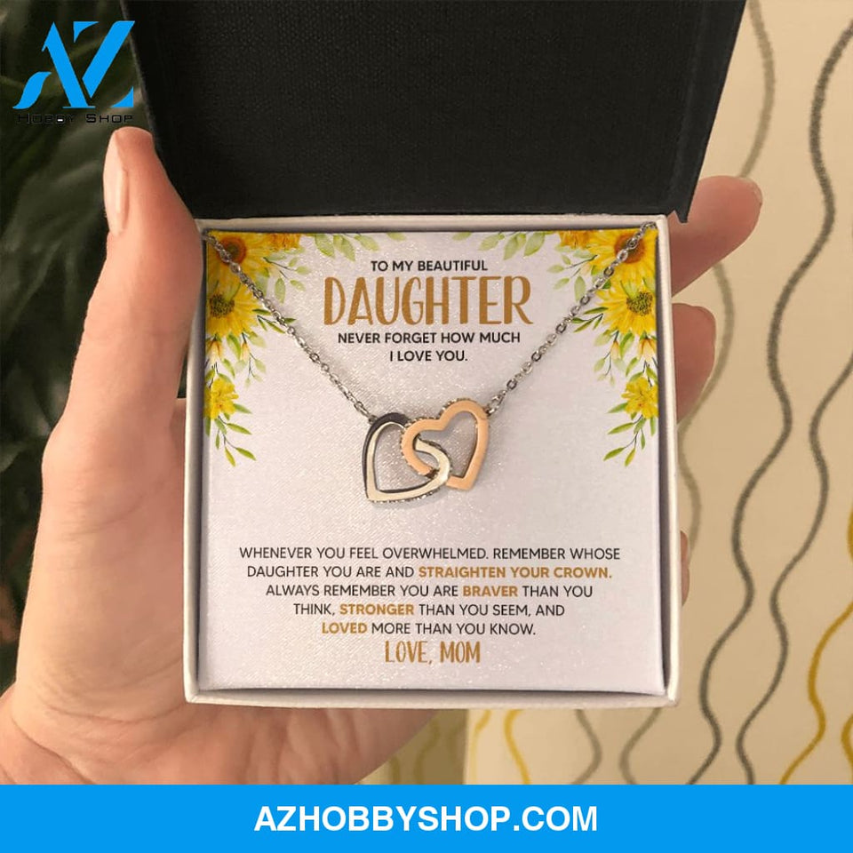 Daughter - Lovely Daughter - Interlocking Hearts Necklace