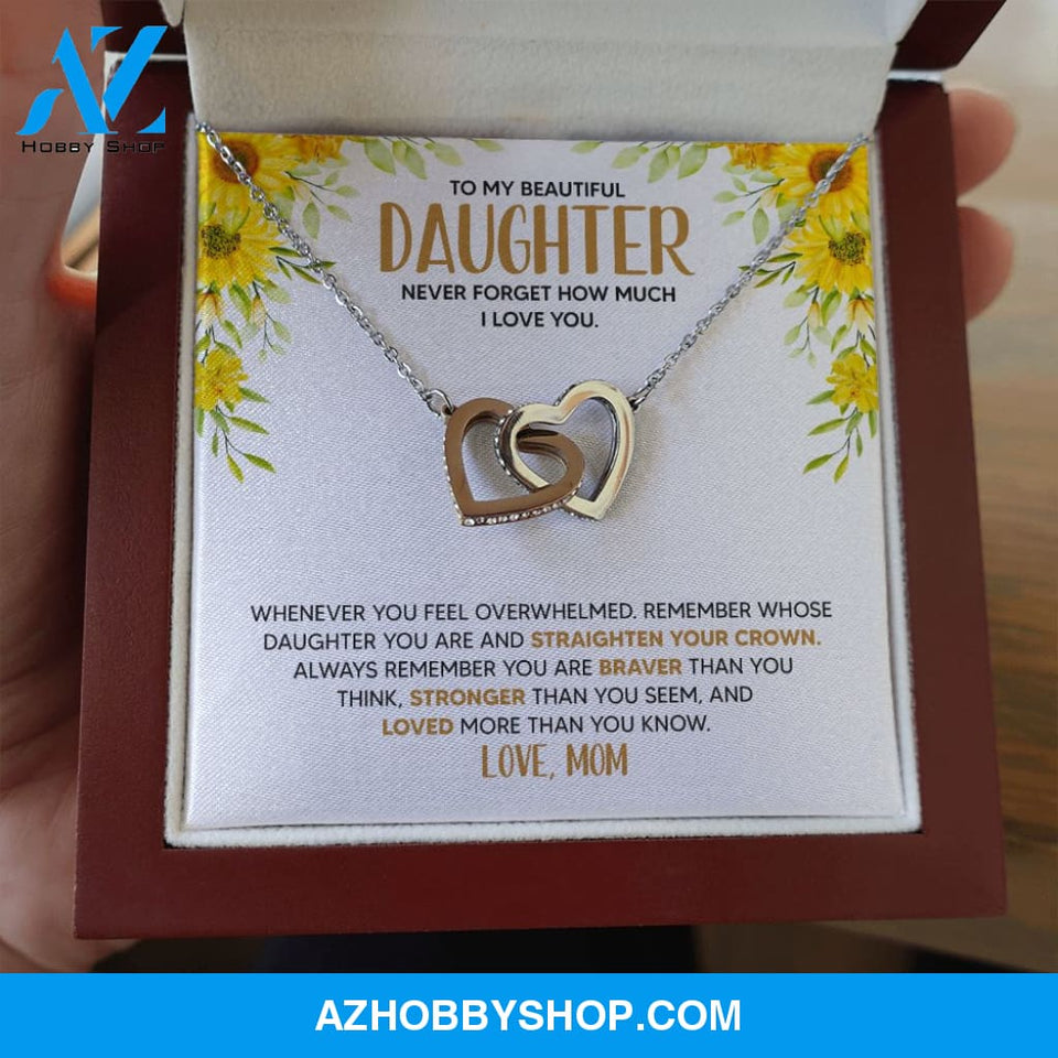 Daughter - Lovely Daughter - Interlocking Hearts Necklace