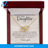 Daughter - Most Precious - Interlocking Hearts Necklace