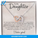 Daughter - Most Precious - Interlocking Hearts Necklace