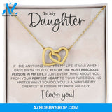 Daughter - Most Precious - Interlocking Hearts Necklace