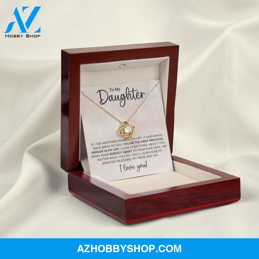 Daughter - Most Precious - Love Knot Necklace
