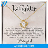 Daughter - Most Precious - Love Knot Necklace