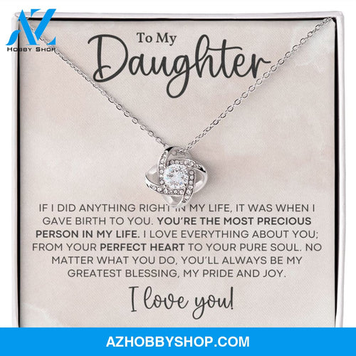 Daughter - Most Precious - Love Knot Necklace