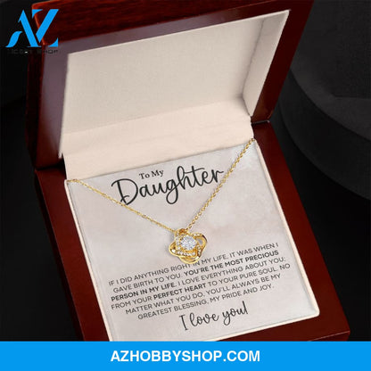 Daughter - Most Precious - Love Knot Necklace