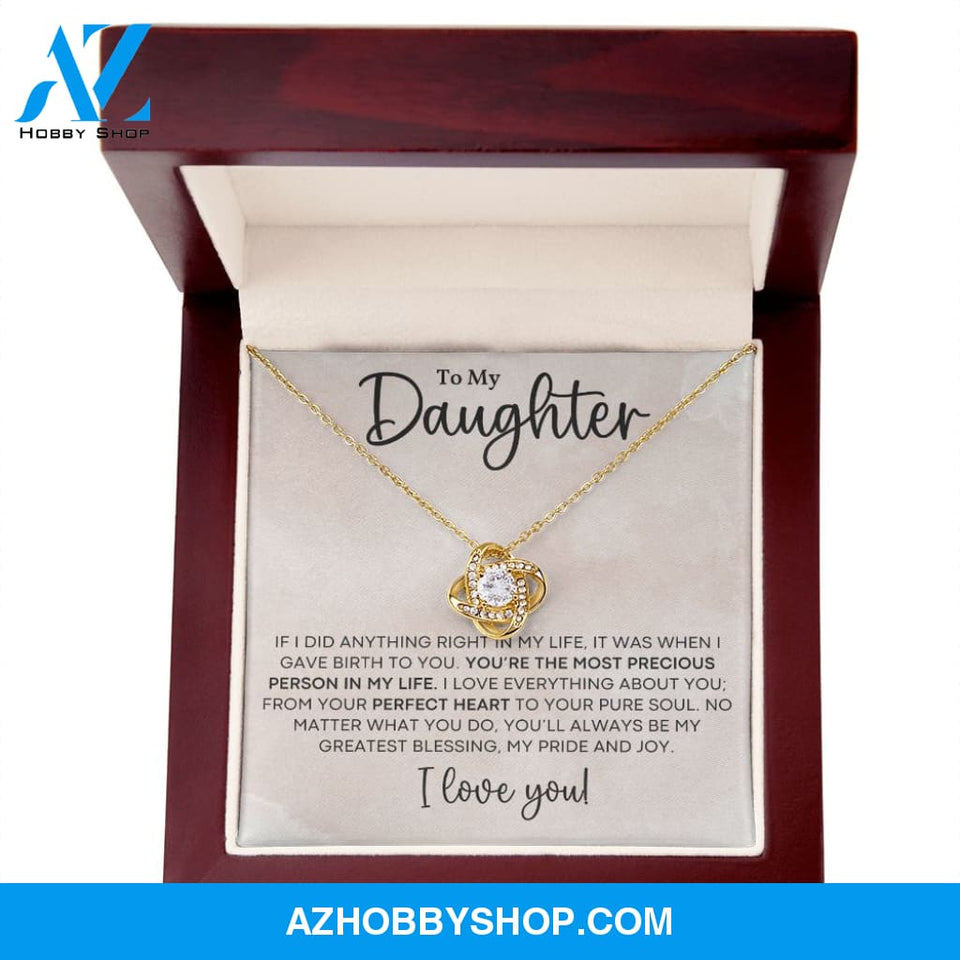 Daughter - Most Precious - Love Knot Necklace