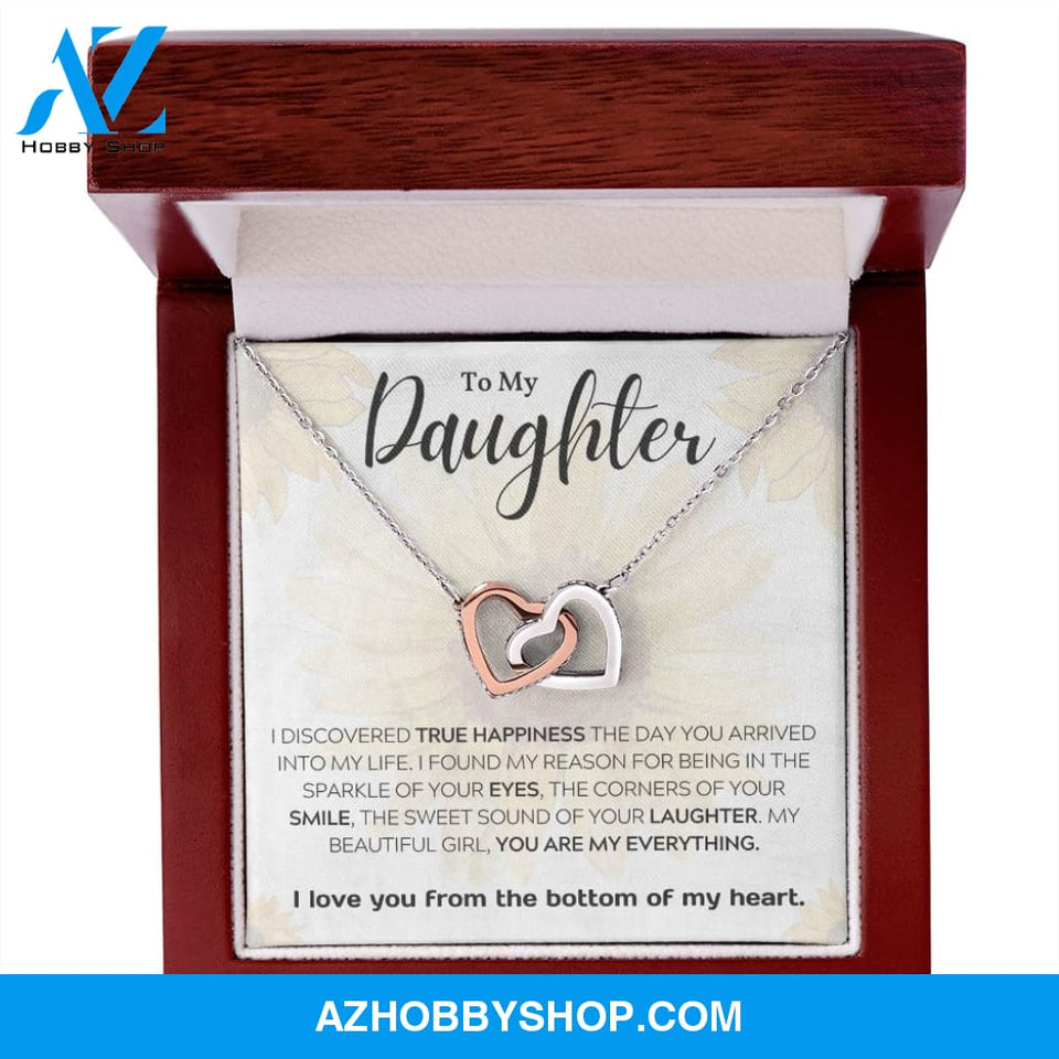 Daughter - My Everything - Interlocking Hearts Necklace