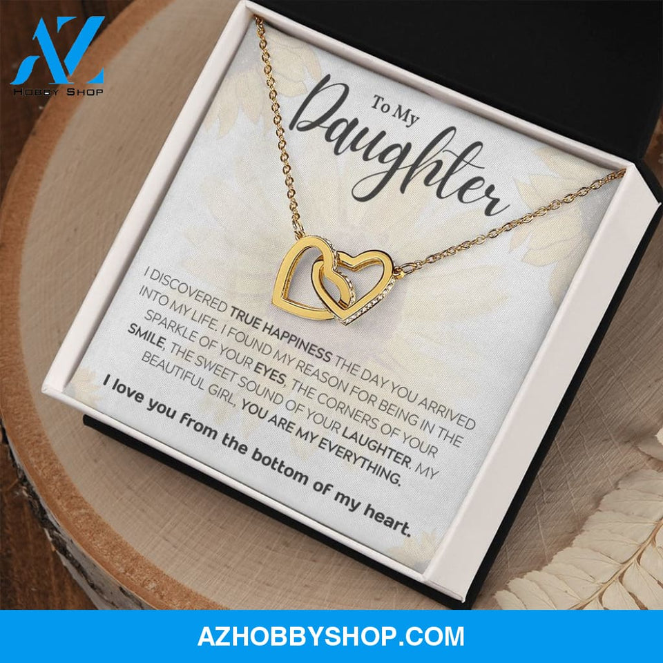 Daughter - My Everything - Interlocking Hearts Necklace