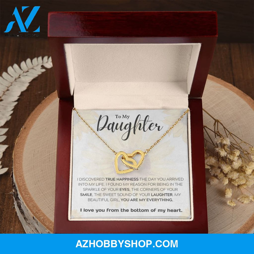 Daughter - My Everything - Interlocking Hearts Necklace