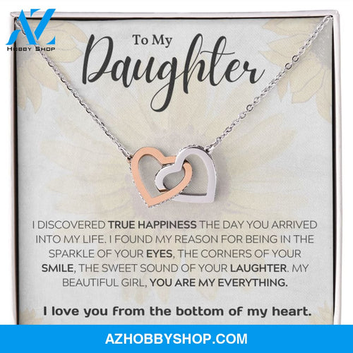 Daughter - My Everything - Interlocking Hearts Necklace