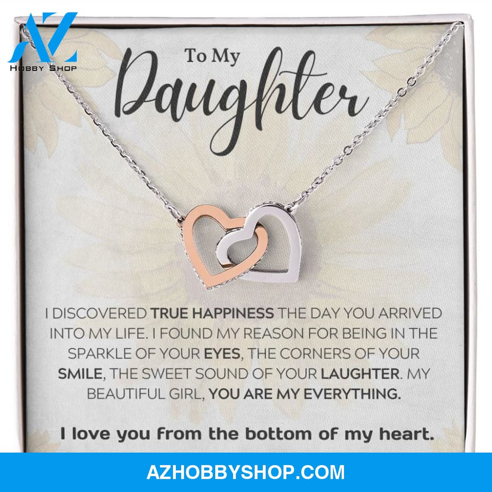 Daughter - My Everything - Interlocking Hearts Necklace