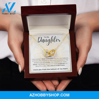 Daughter - My Everything - Interlocking Hearts Necklace