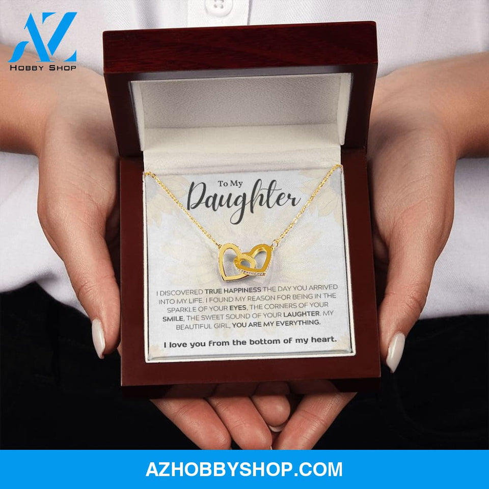 Daughter - My Everything - Interlocking Hearts Necklace