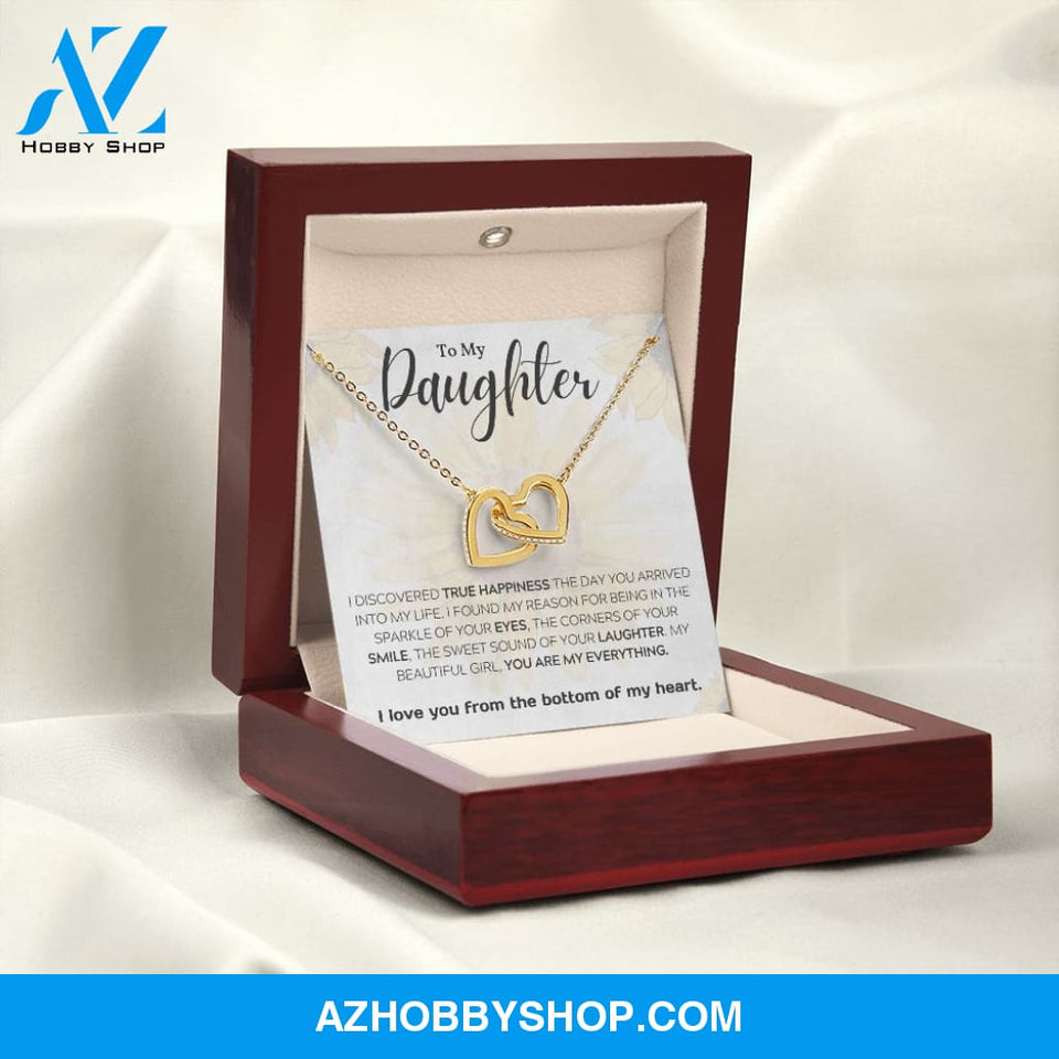 Daughter - My Everything - Interlocking Hearts Necklace