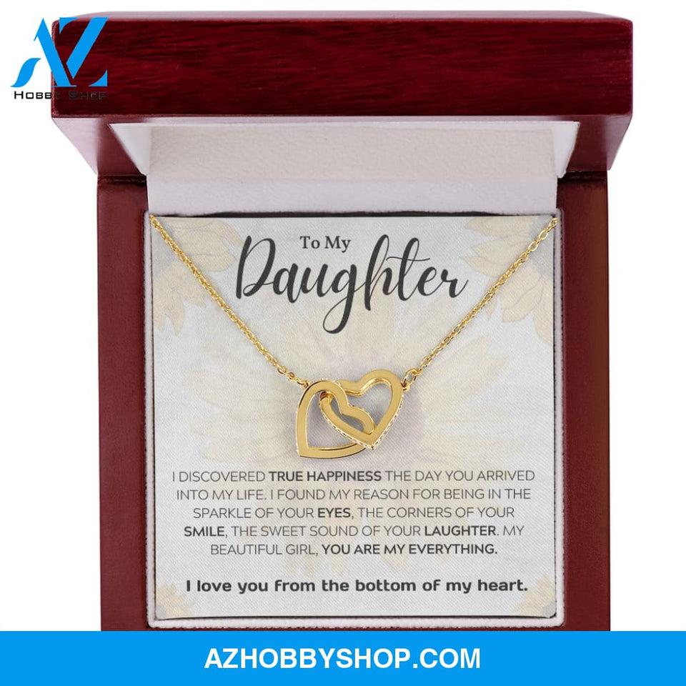 Daughter - My Everything - Interlocking Hearts Necklace