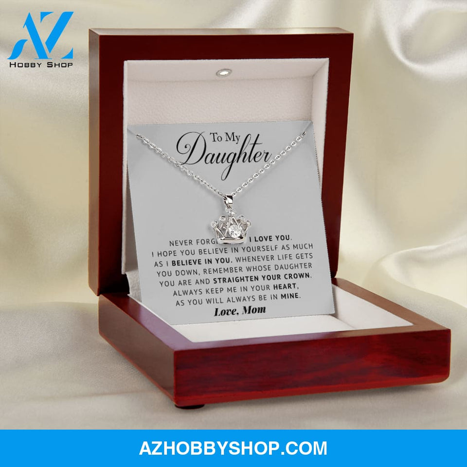 Daughter - My Heart Forever - Crown Necklace