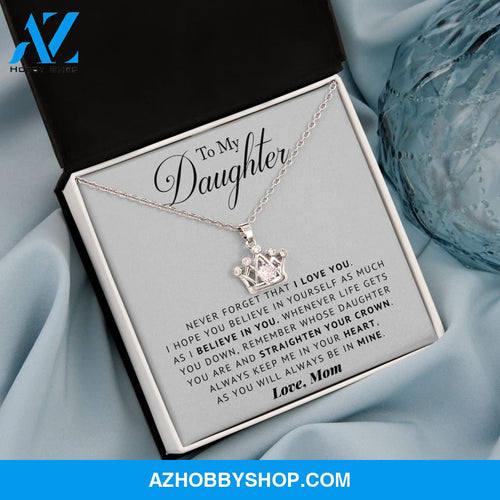 Daughter - My Heart Forever - Crown Necklace