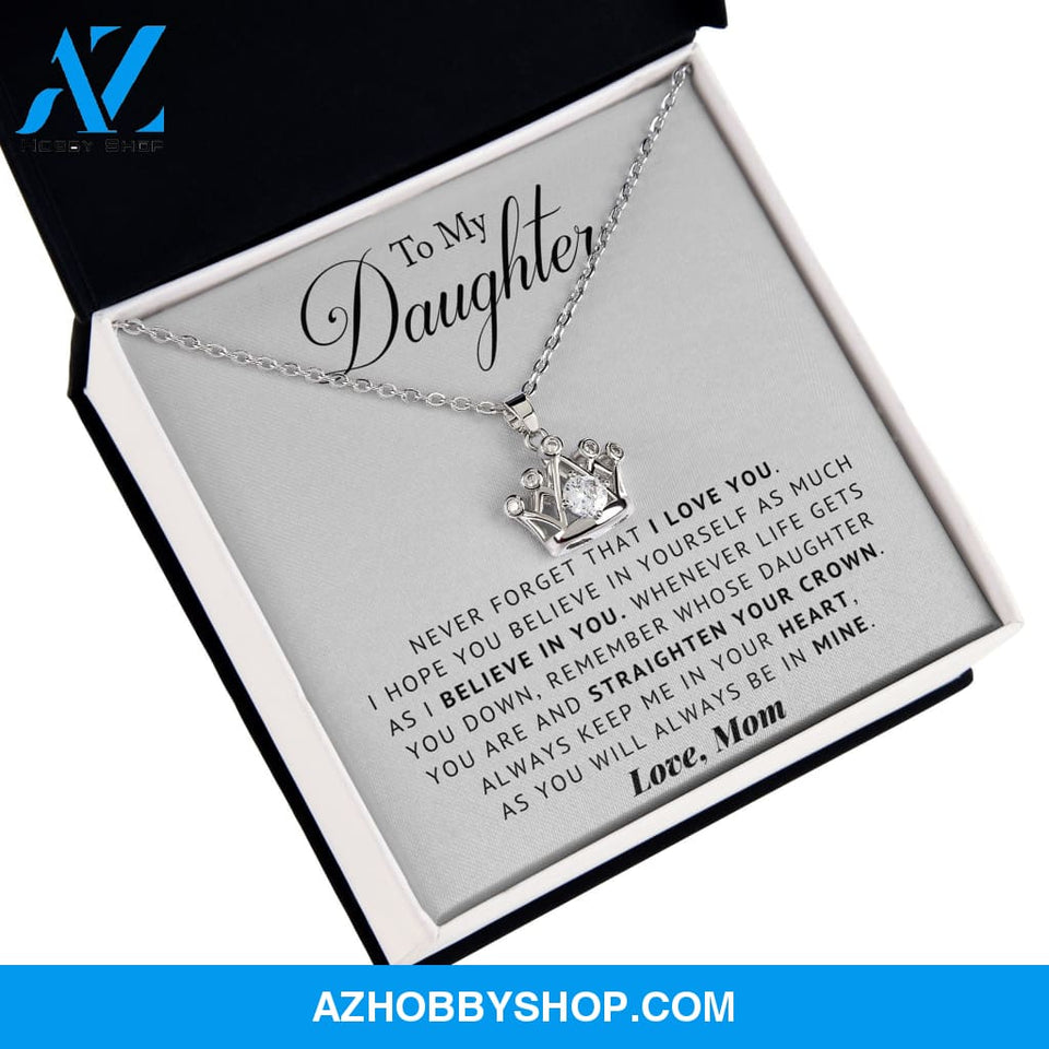 Daughter - My Heart Forever - Crown Necklace
