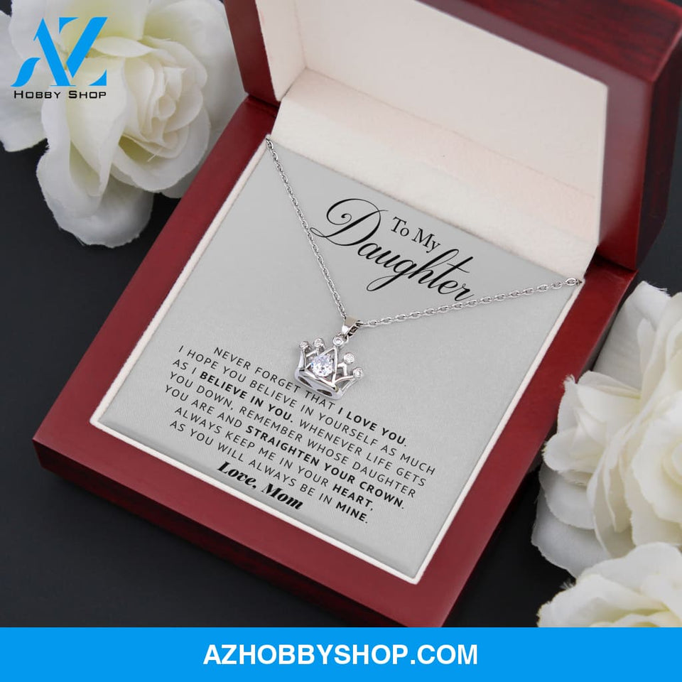 Daughter - My Heart Forever - Crown Necklace