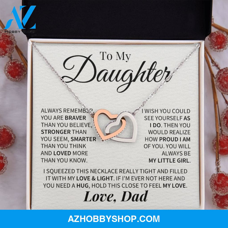 Daughter My Little Girl Connected Hearts
