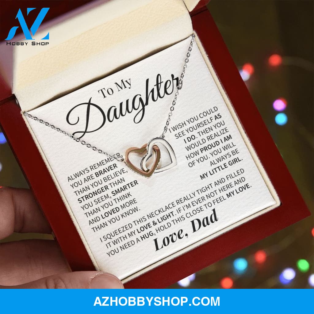 Daughter My Little Girl Connected Hearts