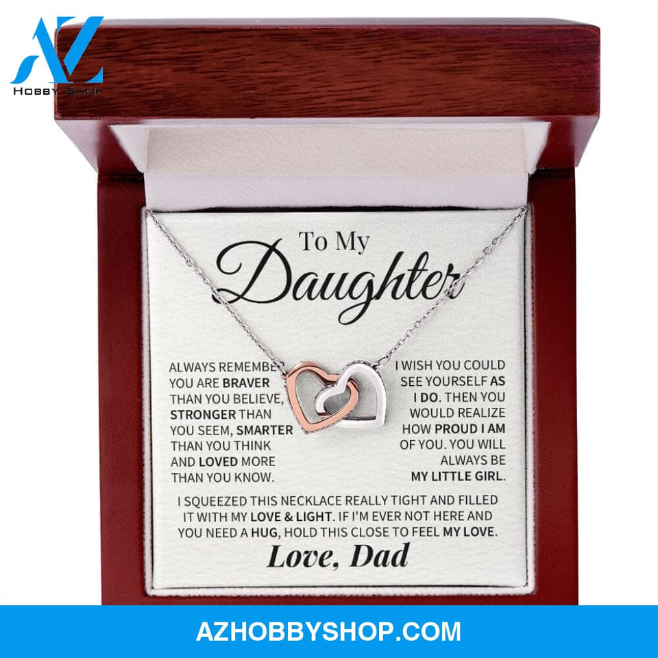 Daughter My Little Girl Connected Hearts