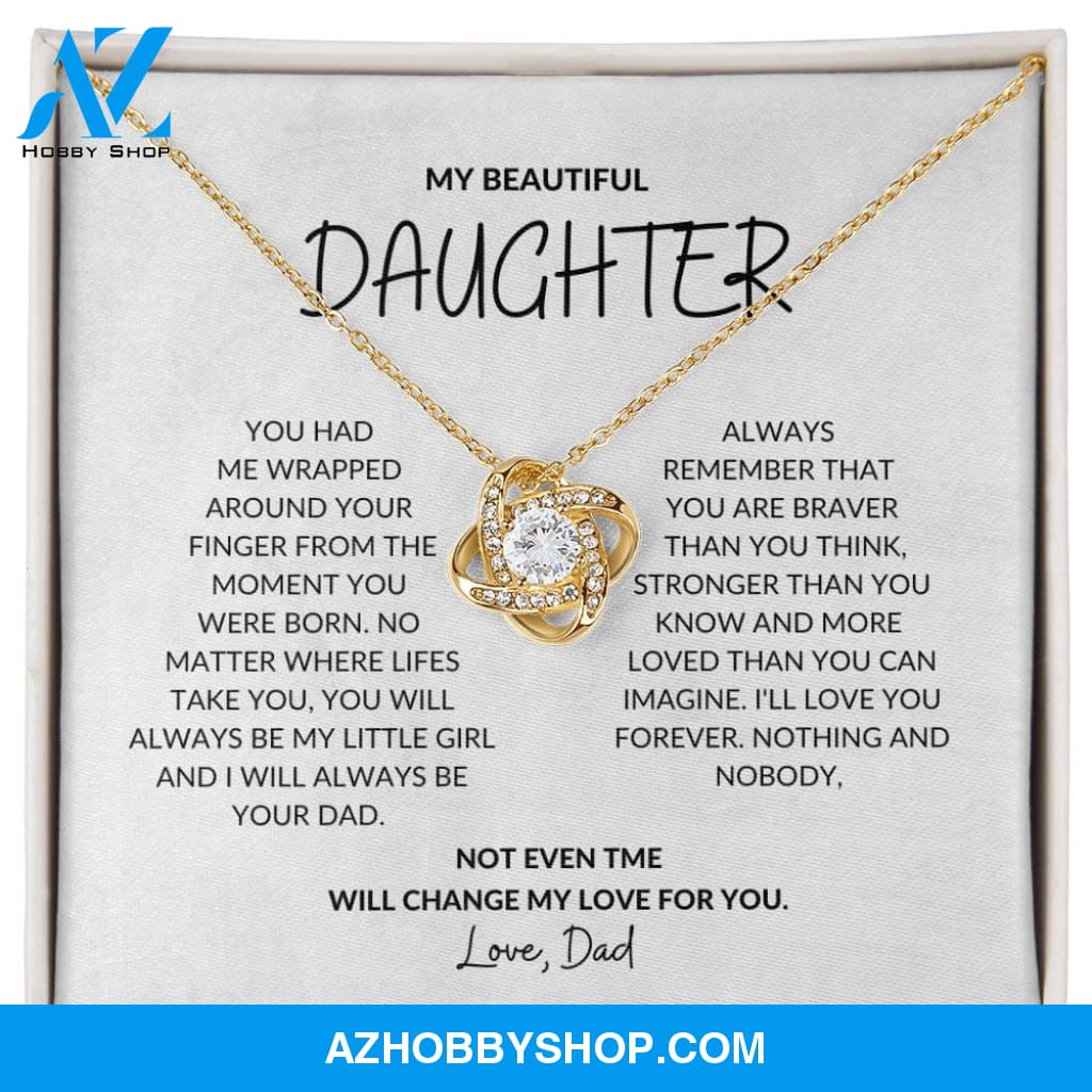 Daughter - My Love For You - Love Knot Necklace