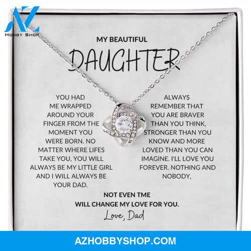 Daughter - My Love For You - Love Knot Necklace