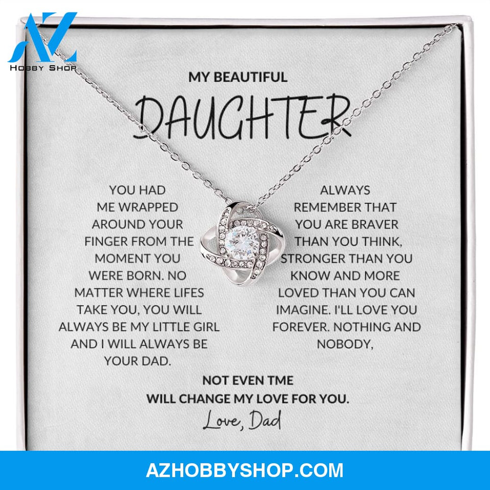 Daughter - My Love For You - Love Knot Necklace
