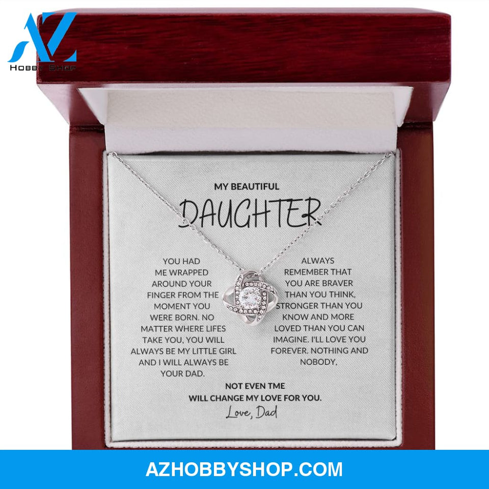 Daughter - My Love For You - Love Knot Necklace