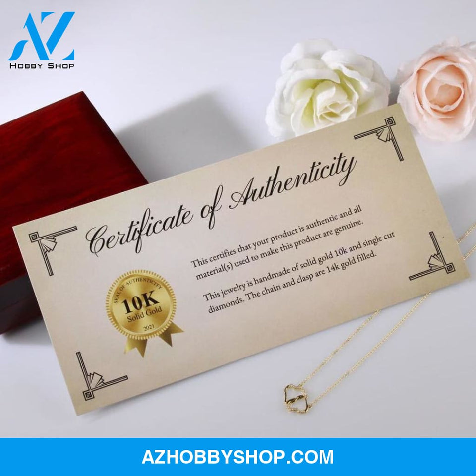 (Daughter) My Love & Light - Solid Gold with Diamonds Necklace