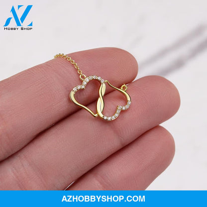 (Daughter) My Love & Light - Solid Gold with Diamonds Necklace