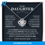 Daughter - My Promise - Love Knot Necklace