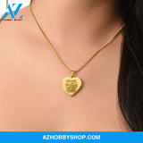 Daughter Necklace - Engraved Heart Necklace