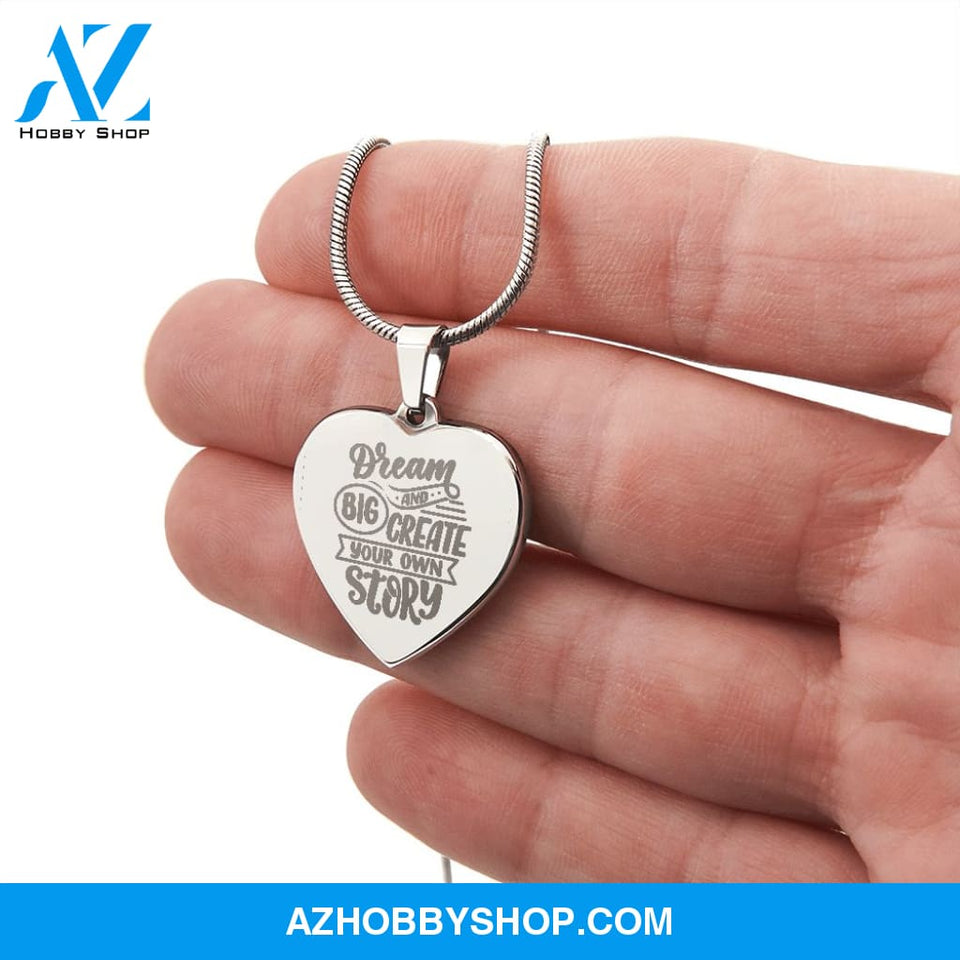 Daughter Necklace - Engraved Heart Necklace