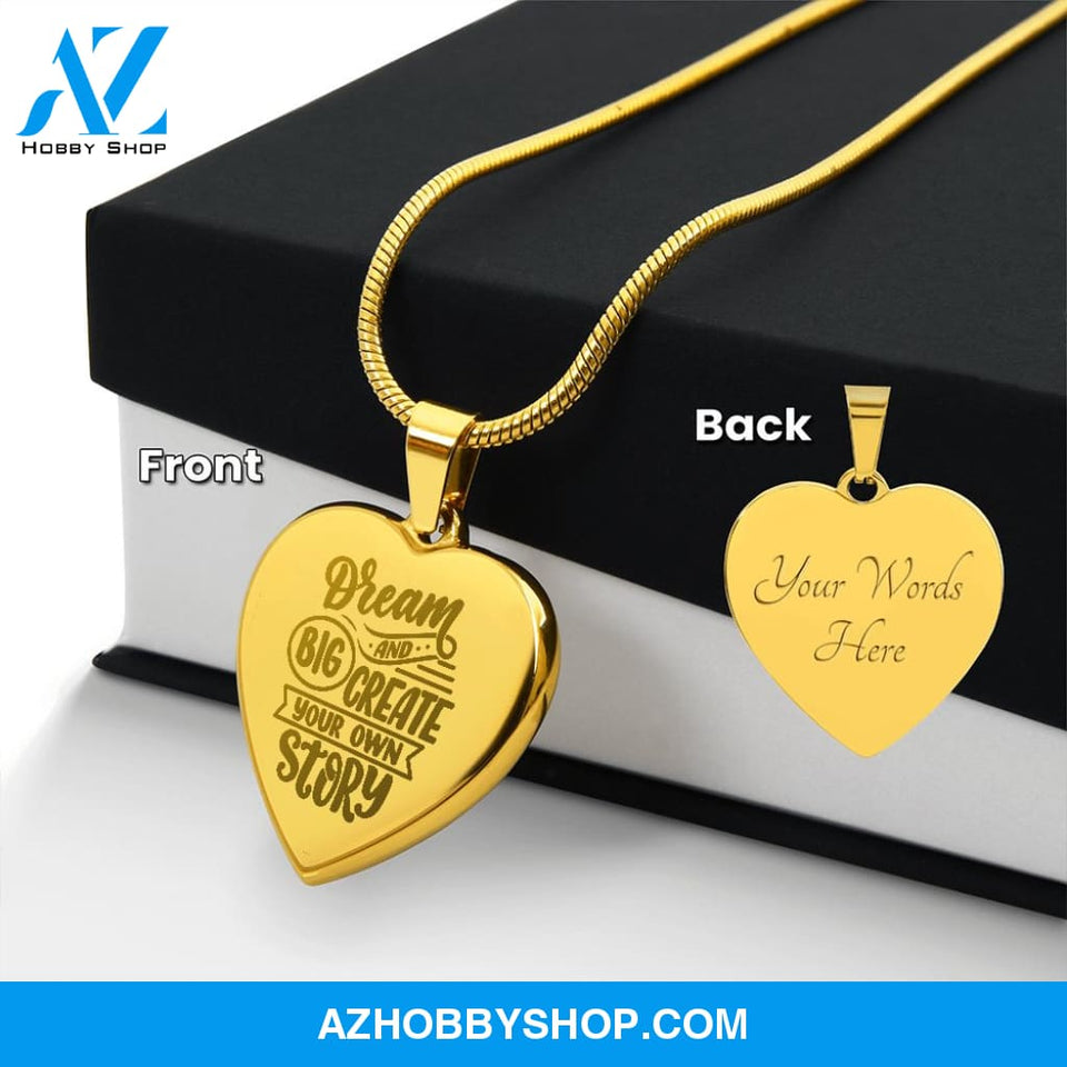 Daughter Necklace - Engraved Heart Necklace