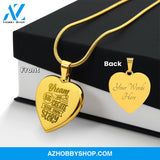 Daughter Necklace - Engraved Heart Necklace