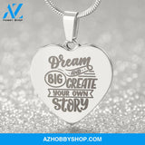Daughter Necklace - Engraved Heart Necklace