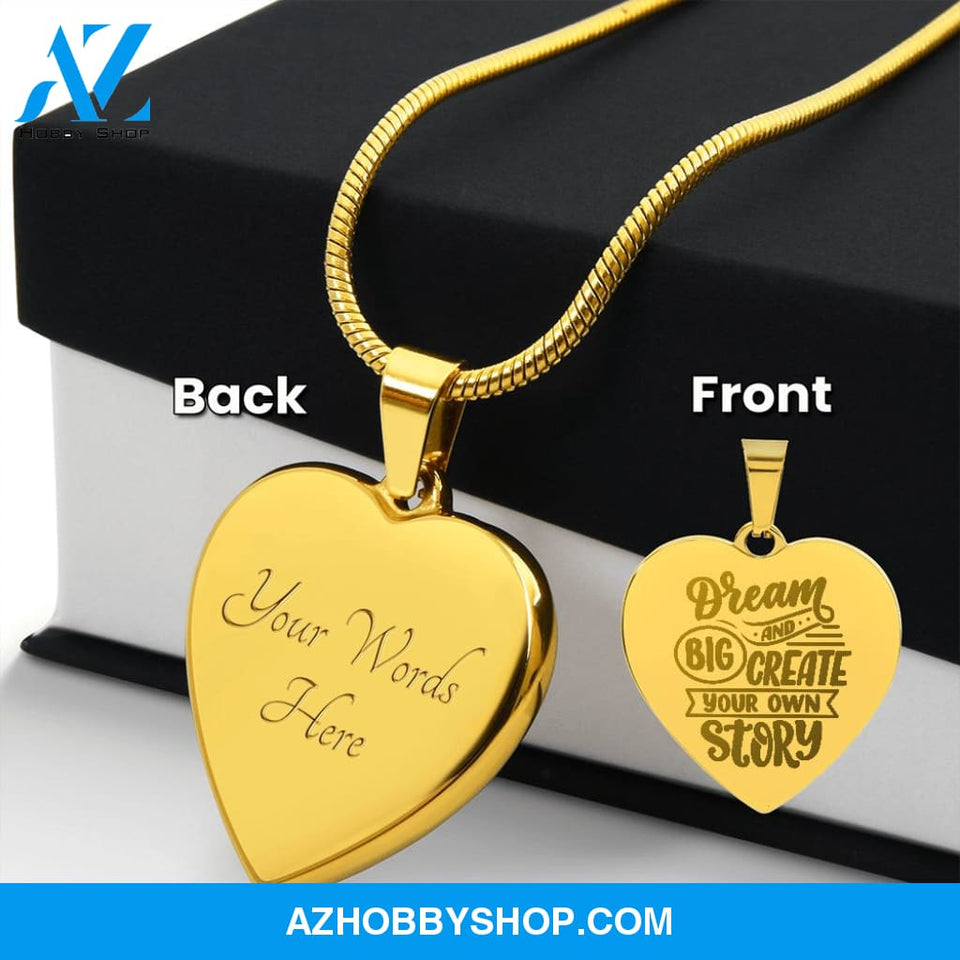 Daughter Necklace - Engraved Heart Necklace