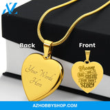 Daughter Necklace - Engraved Heart Necklace