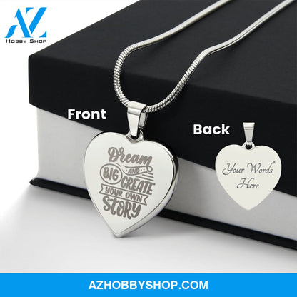 Daughter Necklace - Engraved Heart Necklace