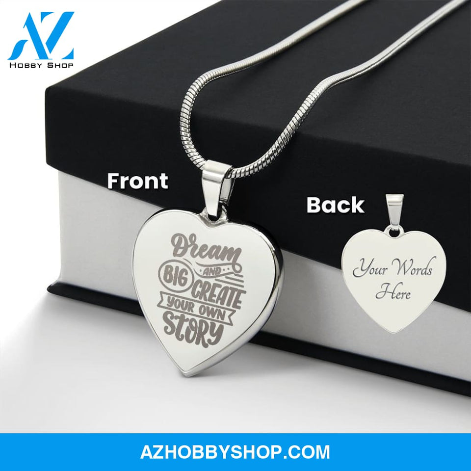 Daughter Necklace - Engraved Heart Necklace