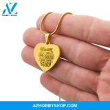 Daughter Necklace - Engraved Heart Necklace