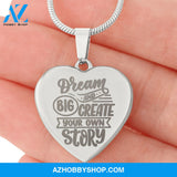 Daughter Necklace - Engraved Heart Necklace